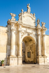 View at the Rudiae Gate in the streets of Lecce - Italy - 465706069