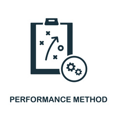 Performance Method icon. Monochrome sign from production management collection. Creative Performance Method icon illustration for web design, infographics and more