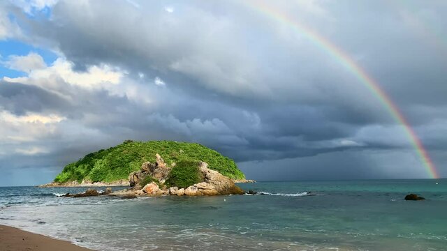 Rainbow by the sea