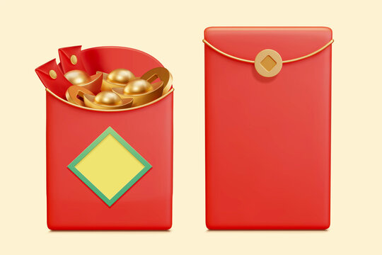 3d full CNY red envelopes