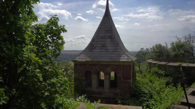 Watchtower in front of sunny landscape (Hanover-Germany)