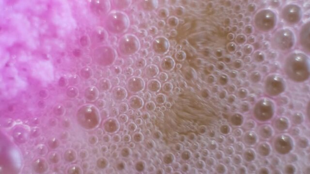 Fizzy pink bath bomb. body care bubble bath