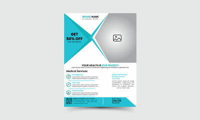 Modern Corporate Flyer Template Design, Flyer in A4 and Vector Illustration