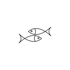 minimalist fish logo outline shape