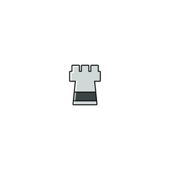 Fototapeta premium fortress logo in gray color