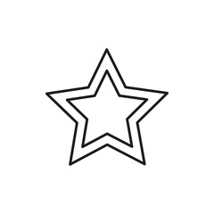 vector outline star icon, christmas star for Christmas tree, isolated