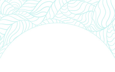 Fototapeta na wymiar hand drawn fragment of a wave or mountains. Rounded composition drawn with lines. Background frame for cover and blank for presentations. Drawing for coloring book.