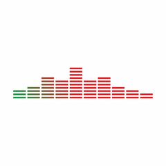 Sound waves vector illustration design template