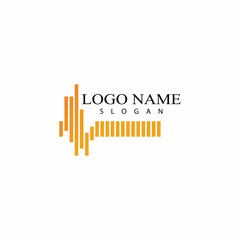 Sound waves vector illustration design template