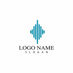 Sound waves vector illustration design template