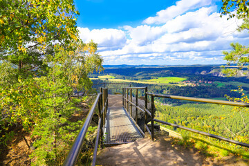 Fototapeta premium An outlook on the mountain Lilienstein, Saxon Switzerland - Germany