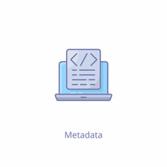 Metadata icon in vector. Logotype