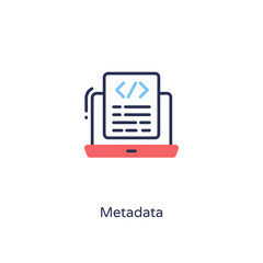 Metadata icon in vector. Logotype