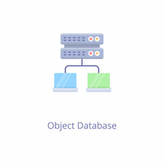 Object Database icon in vector. Logotype
