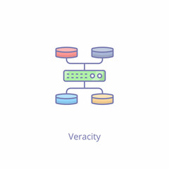 Veracity icon in vector. Logotype