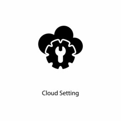 Cloud Setting icon in vector. Logotype