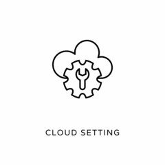 Cloud Setting icon in vector. Logotype
