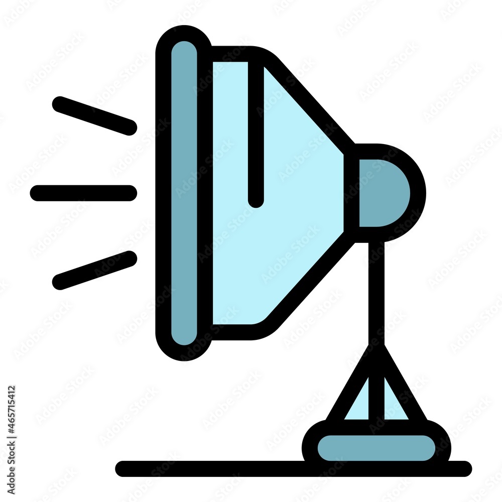 Poster active loudspeaker icon. outline active loudspeaker vector icon color flat isolated