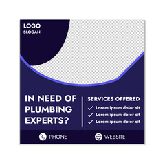 Obraz premium Plumber Social Media Post Template