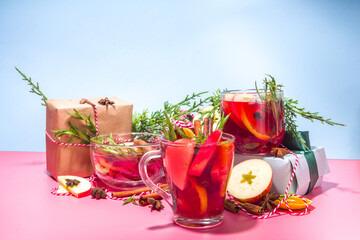 Homemade mulled wine cocktail