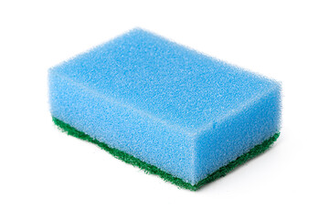 Sponge for dish cleaning isolated on white background