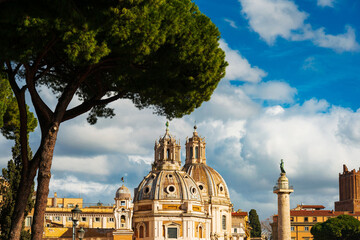 Traditional Cathedral building in Rome, ITALY