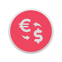 Exchange Euro to Dollar - Sticker