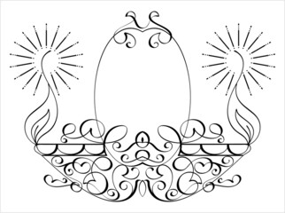 Diwali Diya Pen Ink Style M_2110008