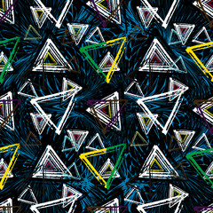 geometric abstract seamless pattern in graffiti style for your design