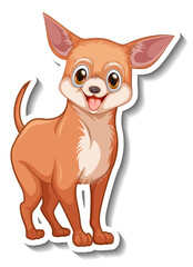 Chihuahua dog cartoon sticker