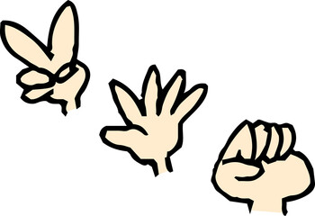 子供が描いたじゃんけんの落書き 