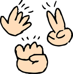 子供が描いたじゃんけんの落書き 