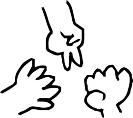 子供が描いたじゃんけんの落書き 