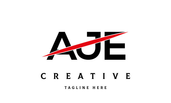 AJE creative three latter logo vector