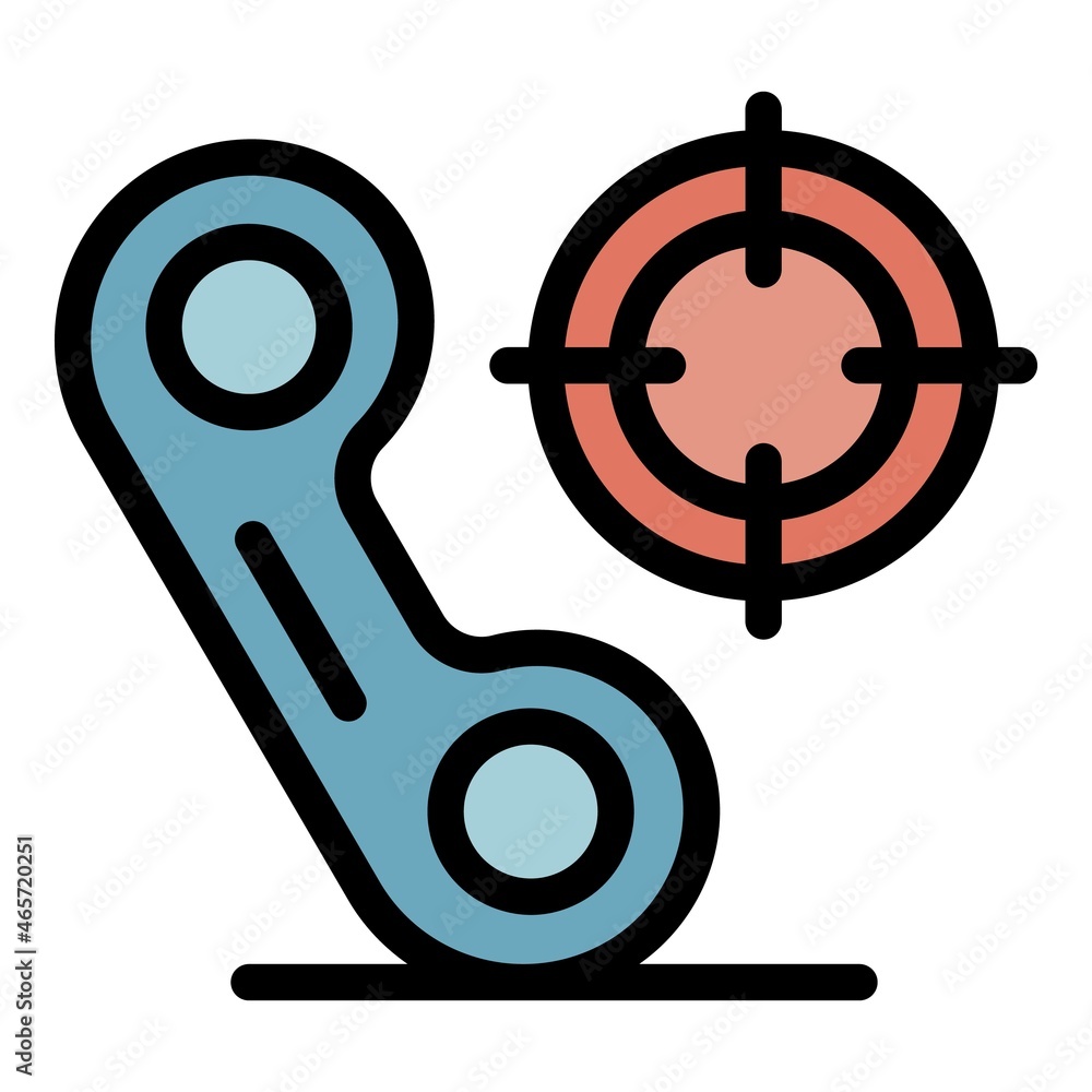 Poster targeted calls icon. outline targeted calls vector icon color flat isolated