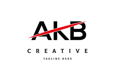 AKB creative three latter logo vector