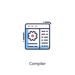 Compiler icon in vector. Logotype
