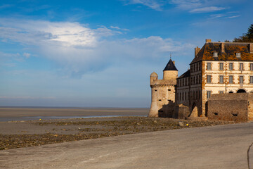 Fototapeta premium Detail of Mont Saint Michel, Brittany, France.
