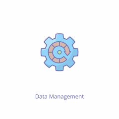 Data Management icon in vector. Logotype