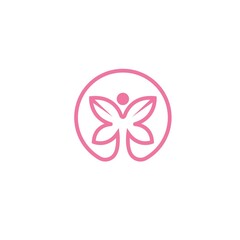 butterfly illustration vebutterfly people illustration concept   design vector iconctor icon  design