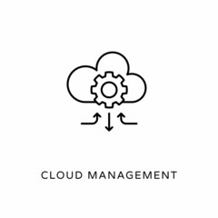 Cloud Management icon in vector. Logotype