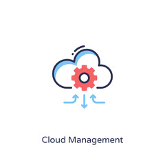 Cloud Management icon in vector. Logotype