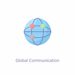 Global Communication icon in vector. Logotype