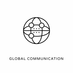 Global Communication icon in vector. Logotype