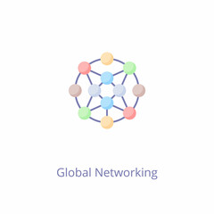 Global Networking icon in vector. Logotype