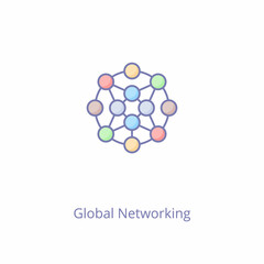 Global Networking icon in vector. Logotype