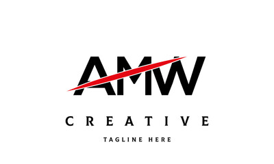 AMW creative three latter logo vector