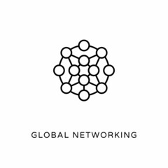 Global Networking icon in vector. Logotype