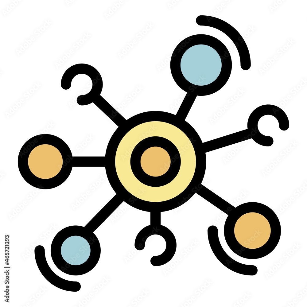 Poster multiple solutions icon. outline multiple solutions vector icon color flat isolated
