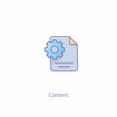 Content icon in vector. Logotype